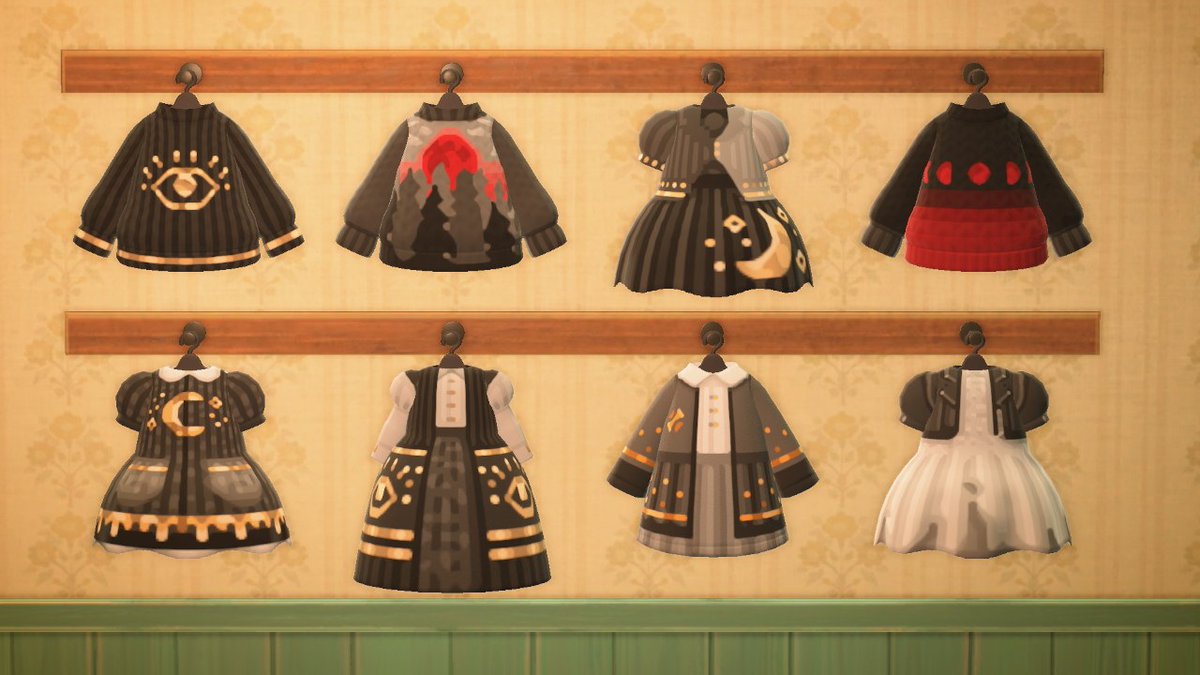 durianpuffs's tweet photo. 3 A.M. dress, part of the general 3 A.M. collection!🌼Rest of the collection is in replies, or you can check my creator code for the other designs. #ACNHdesign #ACNH #AnimalCrossingNewHorizons https://t.co/s63437LHWD
