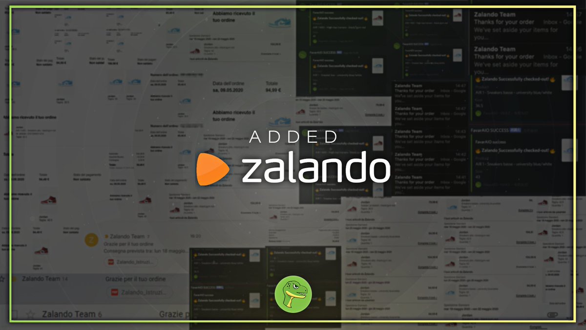 FavarAio's tweet photo. We have officially added zalando🔥 here is yesterday's recap, with less than 40 users about 50 cooked pairs🦖
To get renewal key🚀
- Follow us
-Retweet this tweet
-Tag two friends
See you soooon 😈🔜 https://t.co/FlMTpVvctY