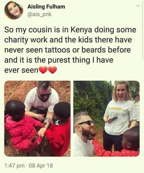 DavidOrega's tweet image. @ais_pink,
Please tell us where your cousin is doing his charity work! I presume he lies alot to you about the people he works with in order to secure funding for his charity. And by the way, anybody with basic education in Africa seems more informed than you are