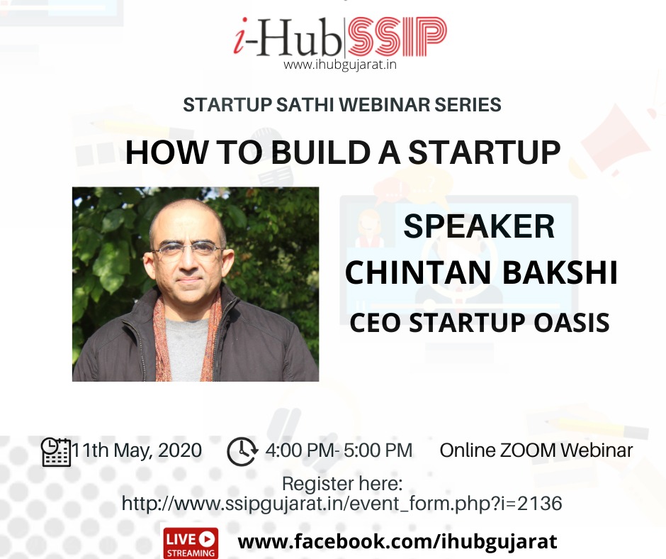 ihubgujarat's tweet photo. Join us for,
𝗧𝗼𝗽𝗶𝗰: How to build a startup
𝗗𝗮𝘁𝗲: 11th May 2020
𝗧𝗶𝗺𝗲: 4:00 PM - 5:00 PM
Registration link:
https://t.co/SoZWbIwinI
If you can't join Zoom room then join us on 𝗙𝗕 𝗹𝗶𝘃𝗲:
https://t.co/c6iaMYXjVF
Or https://t.co/1eNHqiYMxQ
#ihubgujarat #buildstartup https://t.co/YWnC3XJqgM