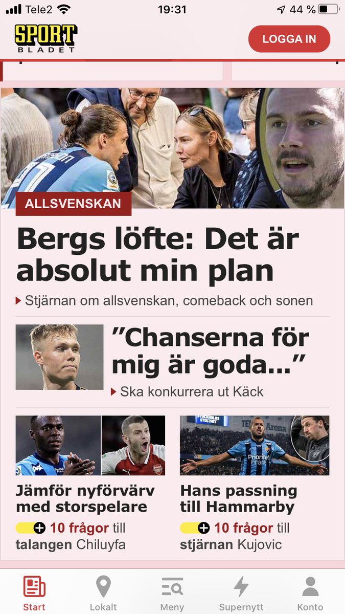 bjorlingmarcus's tweet photo. Trevlig söndagkväll - och läsning! #DIF #Djurgården #ErikBerg #TränamedDIF #Jonis #Kujovic #Chilufya https://t.co/ESDwX6v1jK