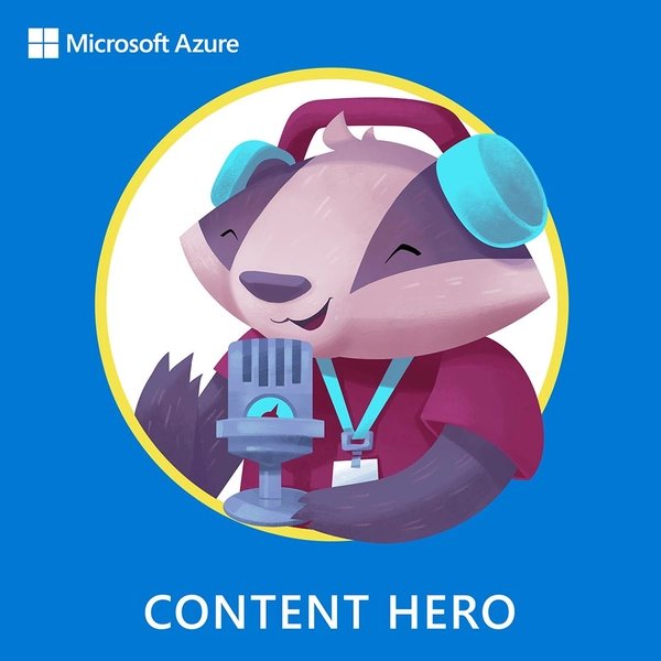 Honoured  to be named a #AzureHero. One of the 250 in the world to be named 'Content Hero' for my contributions to the Azure and AI community!
#azureheroes  #msdevbuild #Microsoft
#MVPBuzz Check out my #ContentHero asset: enjinx.io/eth/asset/6315…