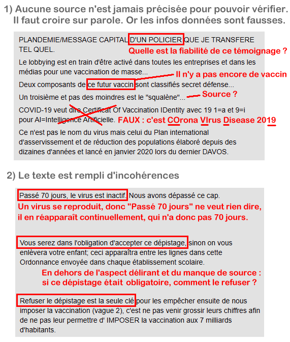 Sur FB circule un texte intitulé 'PLANDEMIE/MESSAGE CAPITAL' qui parle d'un plan d'asservissement des populations, passant par une vaccination obligatoire et par la 5G. Quelques éléments simples permettent de détecter rapidement que c'est n'importe quoi. latableronde.over-blog.com/2020/05/plande…