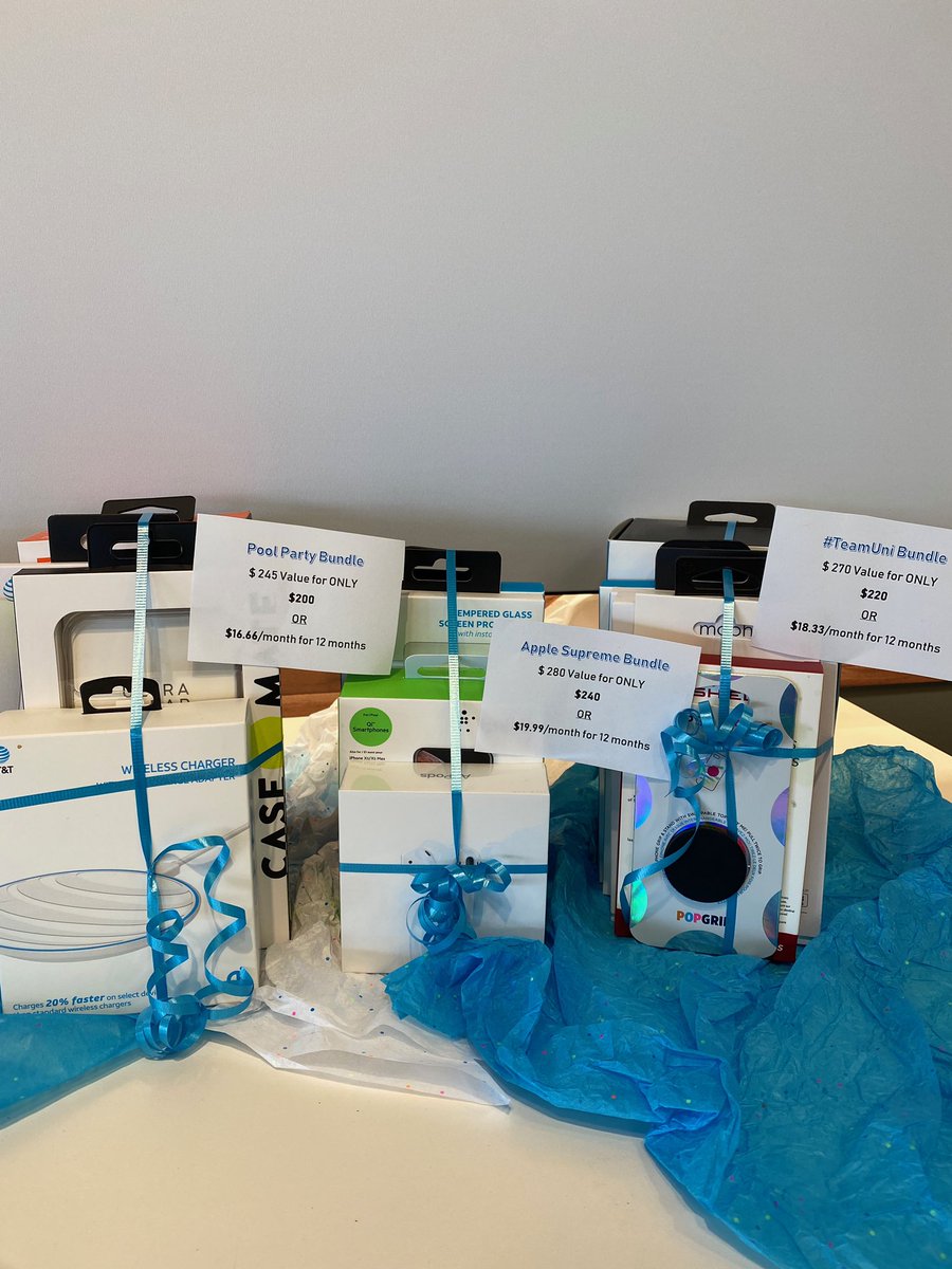 Bri_Cowell's tweet photo. You can’t succeed with change unless you learn to adapt! 

Shout out to #TeamUni ASM @Garrett_813 and the team for putting together some curbside bundles for all phone options and any occasion! 
@team_oselett @MilagrosMontout @jrluna11 https://t.co/dIIWKHV9w7