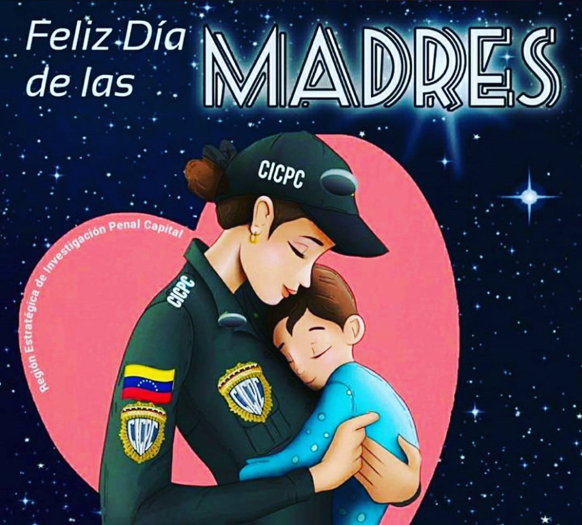Feliz día de las madres a nuestras valientes damas del CICPC, sigan adelante en su lucha.