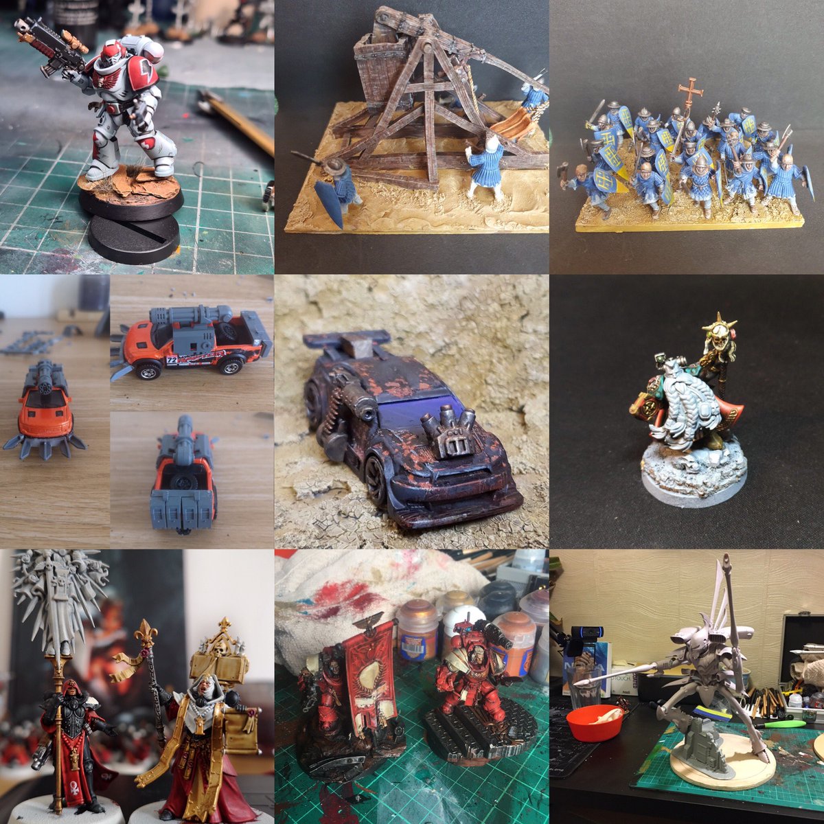 zilla_squid's tweet photo. Weekly roundup on the SquidZillaInk boys progress! work done by @green.skull.painting @Vulkanlifts @warhammer_Rose @kitbashconverts @You_Choobe
#warhammer40k
#Spacemarine
#imperium
#space
#marine
#paintingwarhammer
#warhammer
#WeeklyWIP
#WIP
#gaslands
#AOS
#Titan
#eldar https://t.co/wdgnFih0zF