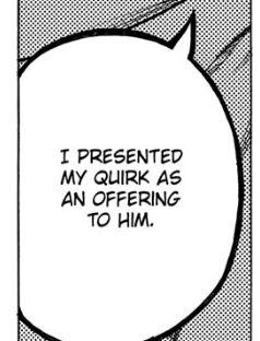 In one chapter we get 2 cases of characters taking duplicates of their own Quirks. The question is - is it purely symbolic, or is there a logical reason for doing so?