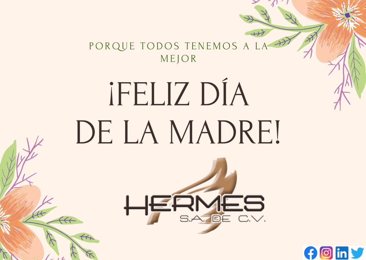sv_hermes's tweet photo. ¡Feliz día Mamá!💕💐🌻 #Logistics #QuedateEnCasa #HermesSv #MothersDay https://t.co/o2tk3xYsxO
