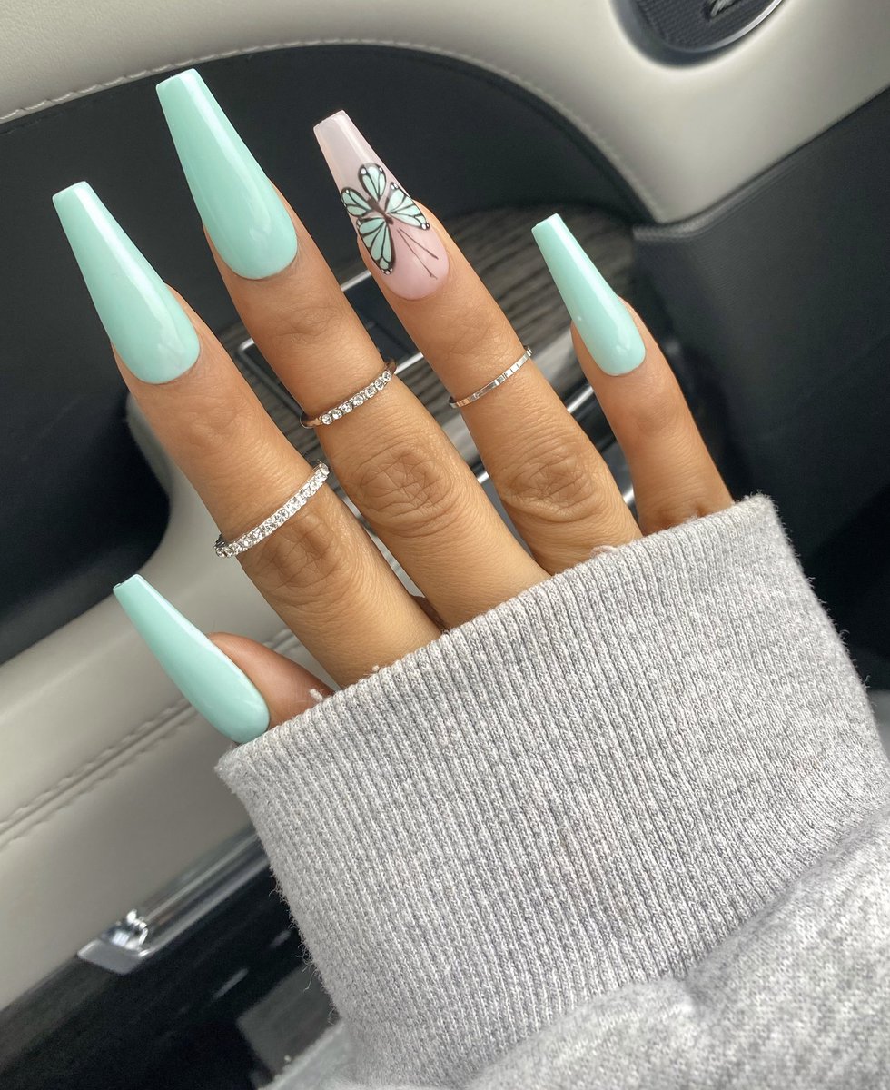 Press on nails 🦋🦋🦋 #QuarantineLife