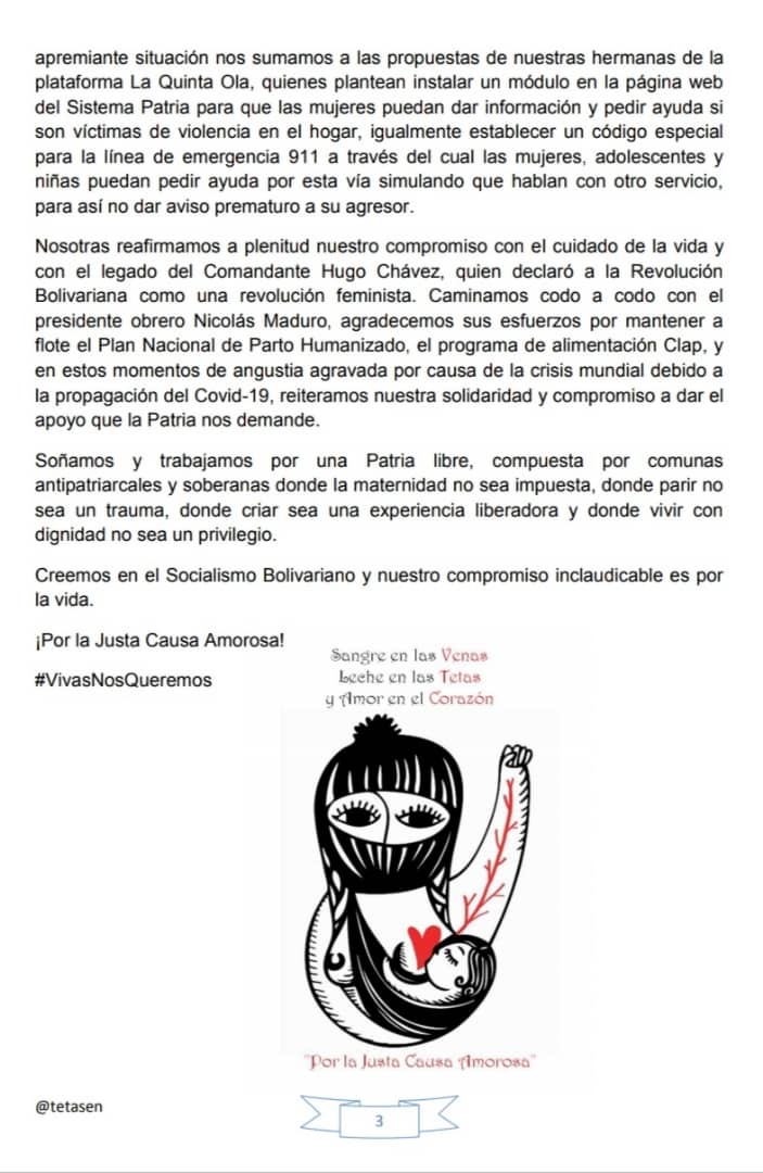 TetasEn's tweet photo. En el día #DíaDeLaMadre alzamos nuestra voz de lucha y resistencia en nombre de nuestras heroínas, mártires y ancestras, por el derecho a vivir una maternidad deseada, liberadora, revolucionaria y feliz @entintavioleta @muderechos @La5ta_Ola @RedAracnida @tejiendonos https://t.co/UJ8ERf7bf8
