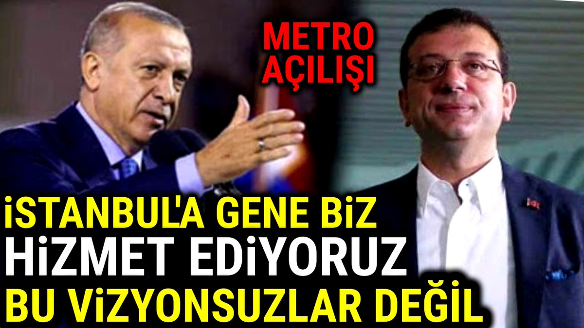 Erdoğan, Metro Açılışında, İmamoğlu'na 'VİZYONSUZ' Göndermesi.

LİNK >>> youtu.be/OYTBpsglpSU

#HakkımızıVerTff #AyşenurArslanTutuklansın #SınavTemmuzSonu #CbÜnilerdeNelerOluyor #HaksizKazancDegil16YillikEmek Beren Saat #65yaşüstü