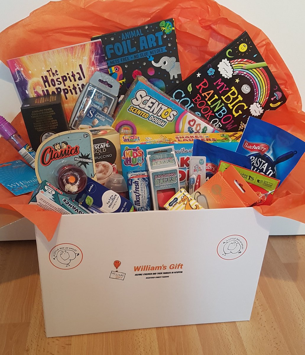 We're excited to show you what our 'little box of smiles' could look like for those children in hospital long term 🧡