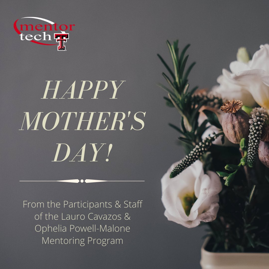 TTU_mentortech's tweet photo. Happy Mother’s Day! 🌹 #texastech #mentortech #mothersday https://t.co/uX68NrWt1h