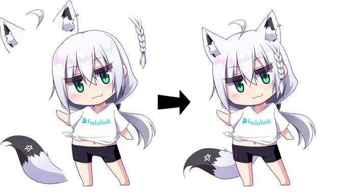 謎のスタッフのお姉さん
「フフフ…正体は白上じゃい!」

#絵フブキ 
