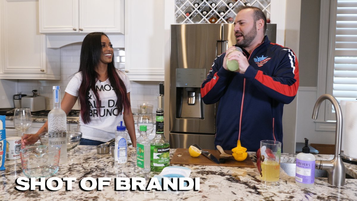 AEW's tweet photo. AVAILABLE NOW 
A SHOT OF BRANDI EPISODE 24 w/ Special Guest @realmmarshall1
https://t.co/dQl65E1t0b
@TheBrandiRhodes https://t.co/Z4MkMHqpTy