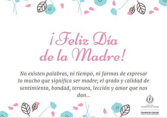 FacecaFup's tweet photo. @FacecaFup de @La_Fup le desea un #FelizDíaMamá a todas las madres de nuestra Facultad y a las que nos leen a esta hora. Gracias por su cariño y amor incondicional ⚘🌷. #MensajeParaMamá  #QuédateEnCasa #LavadoDeManos #NosMueveLaFUP #LaFUPEnCasa https://t.co/6iAn8ik73d