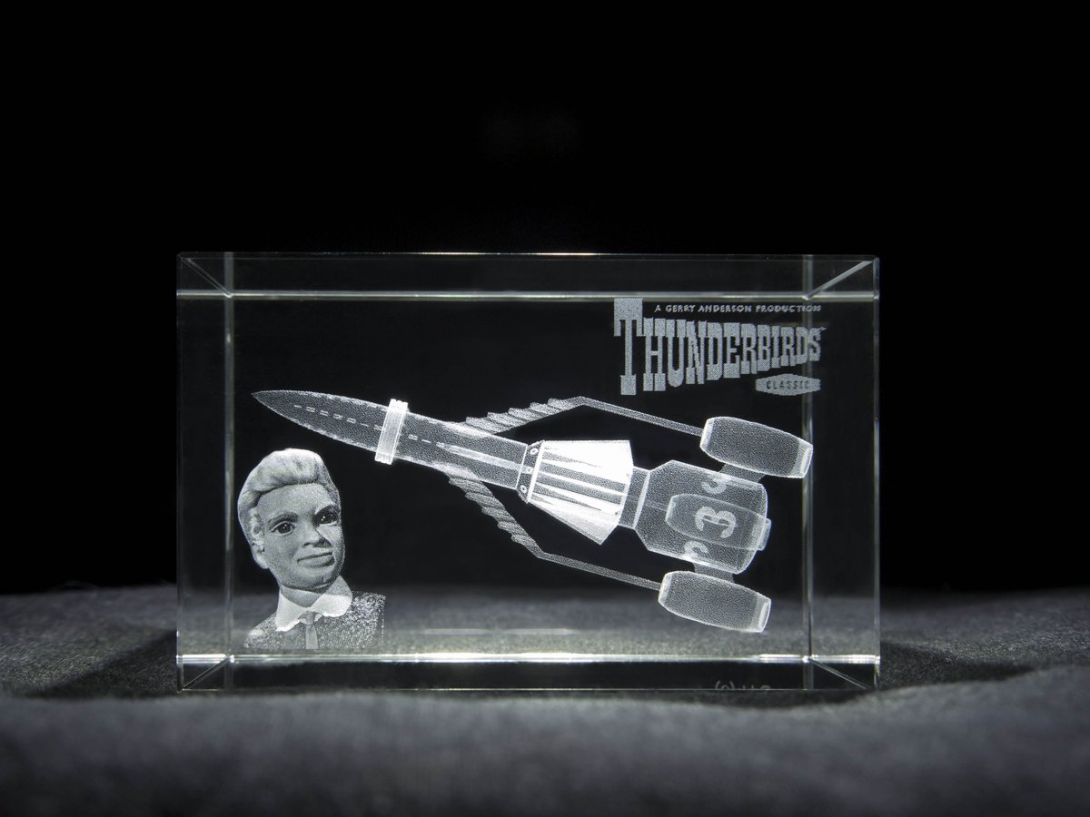 Cheer yourself up during #coronavirus #lockdownuk with an Official #thunderbirds 3D Laser Etched Crystal  greatbritishcollectables.com/Thunderbirds-3…