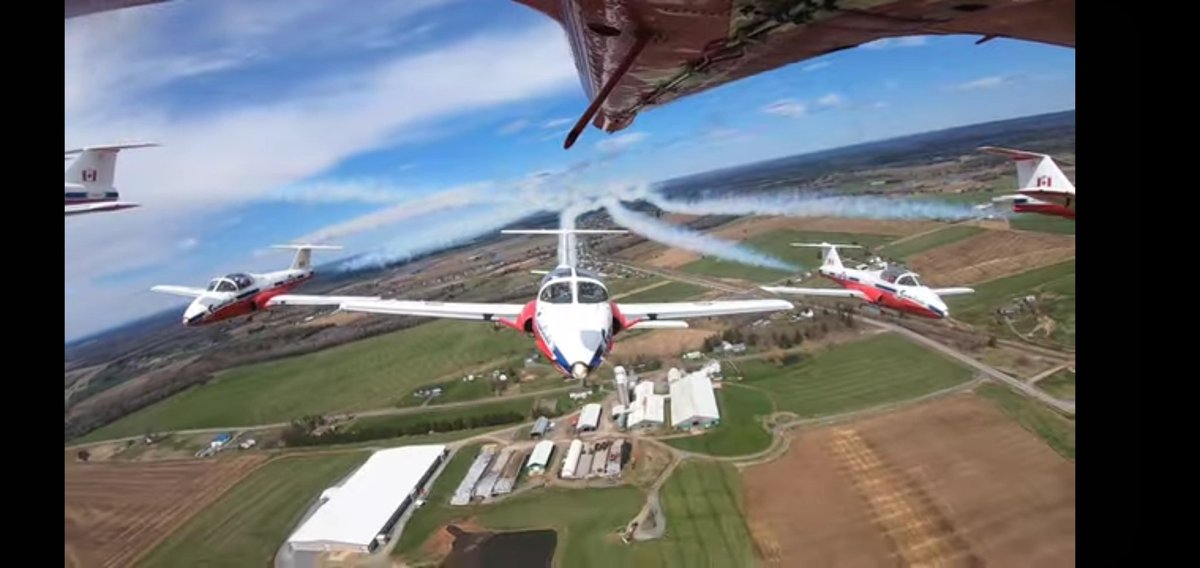 Pretty cool shot of our farm via the <a href="/CFSnowbirds/">CF Snowbirds</a>!! #NovaScotiaStrong