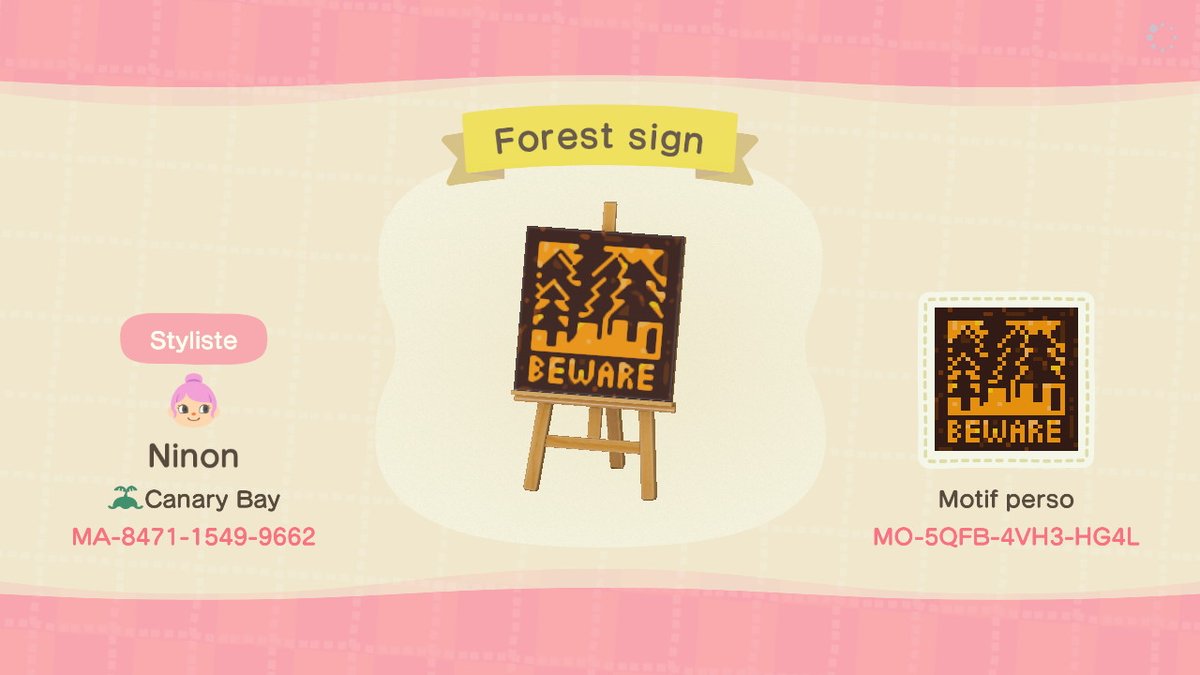 CanaryBayIsland's tweet photo. More signs for your spooky/strange islands! Best on dark wood  #AnimalCrossing #ACNH #NintendoSwitch #acnhdesigns #マイデザイン https://t.co/V5moQ5DUNh