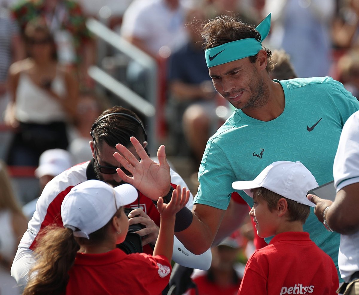 Another title for Rafa in Canada.R1 vs Evans 7-6/6-4R2 vs Pella 6-3/6-4QF vs Fognini 2-6/6-1/6-2SF vs Monfils w/oF vs Medvedev 6-3/6-0