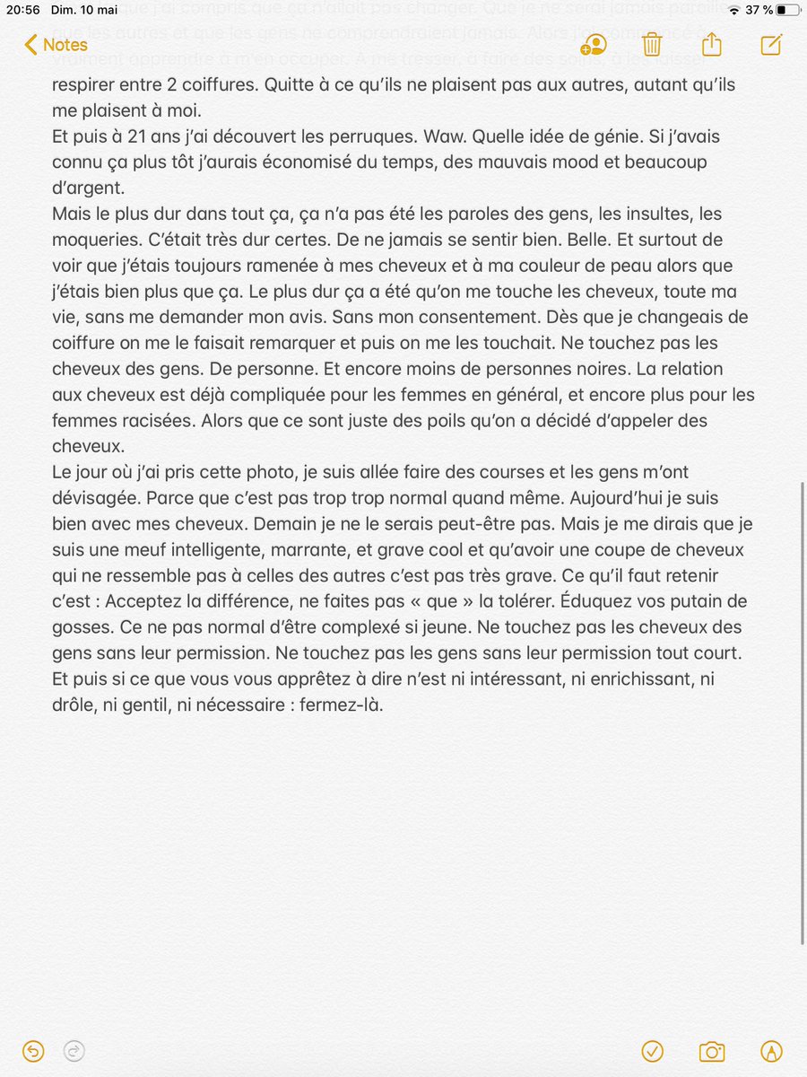 SlrdJustine's tweet image. Mon plus gros complexe a toujours été mes cheveux. Pourquoi ? Parce qu’un jour des petits mecs de l’école m’ont fait remarquer qu’ils n’étaient pas pareils que ceux des autres et que c’était un peu gênant.
