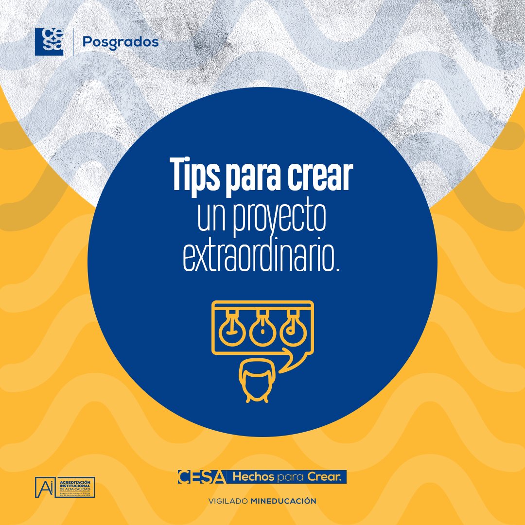 CESA_edu's tweet photo. ¿Tienes en mente algún proyecto de emprendimiento? Te traemos estos tips para que lo hagas de forma extraordinaria.🤩

➡️Aprende más aquí: https://t.co/hUCkxgmcuM

#CesaVirtual #PosgradosCESA https://t.co/MVvSJKekpH