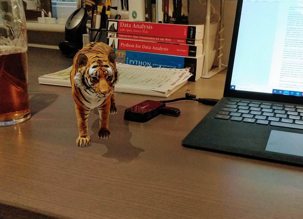 LozRiviera's tweet photo. Would love to have a pet kitty during lockdown, but AR will have to do.  I'm working with this guy again this evening. https://t.co/ILPBw00t3y