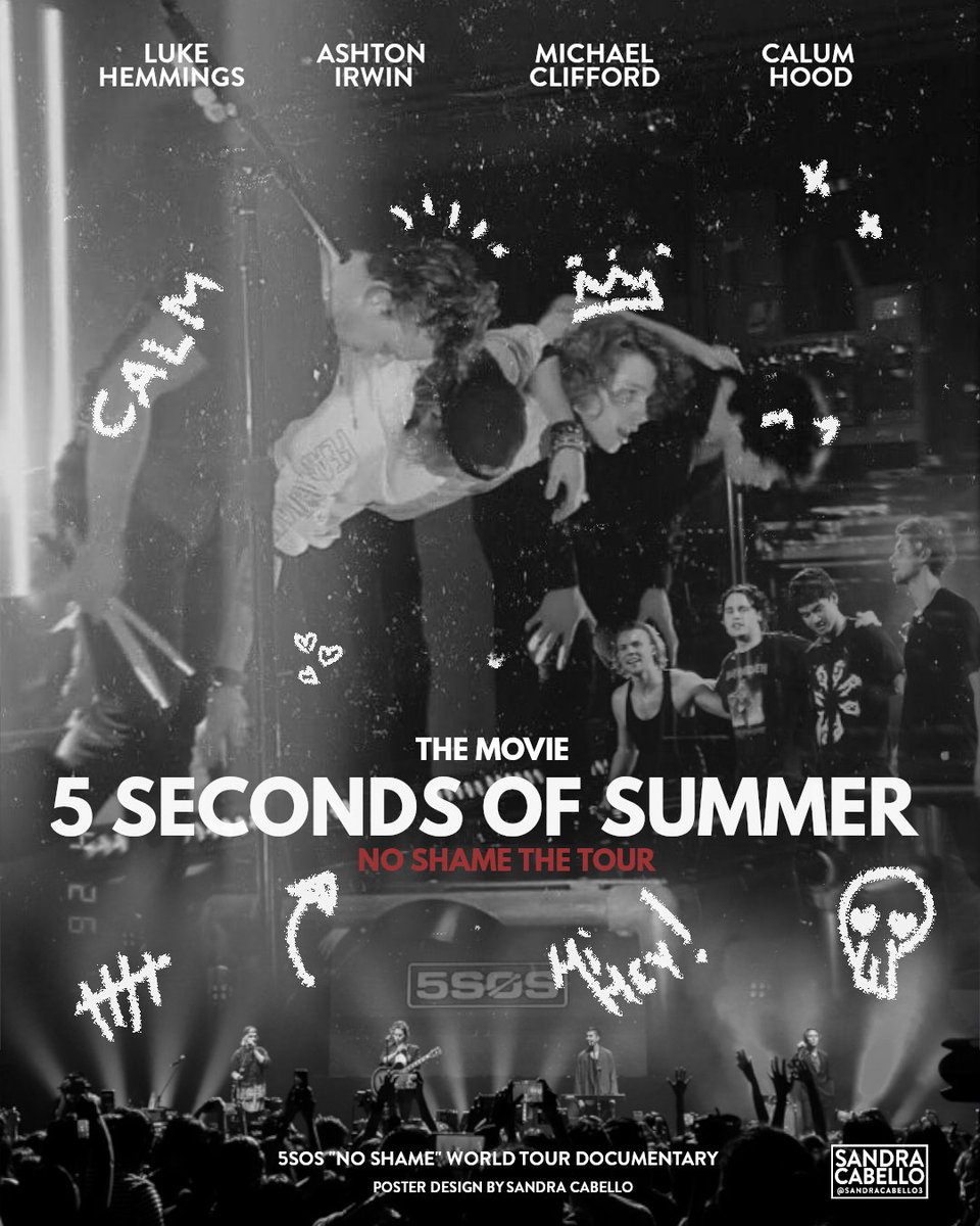 sandracabelloo's tweet photo. Poster design for the #NoShameTour [@5SOS]

Design made by myself (IG: sandracabello3) ♡

Ily guys so much!! @Luke5SOS @Michael5SOS @Calum5SOS @Ashton5SOS @shmandeluca #5sos #5sosfanart #5sosfan #5sosart #calm #5soscalm 💛🧡❤💜💙💚🖤 https://t.co/MtWlAlfdR8