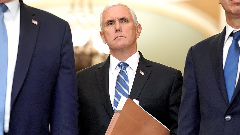 thehill's tweet image. WATCH: Pence says he'd be "happy" to welcome "American patriot" Michael Flynn back to government hill.cm/mJ8jfEQ