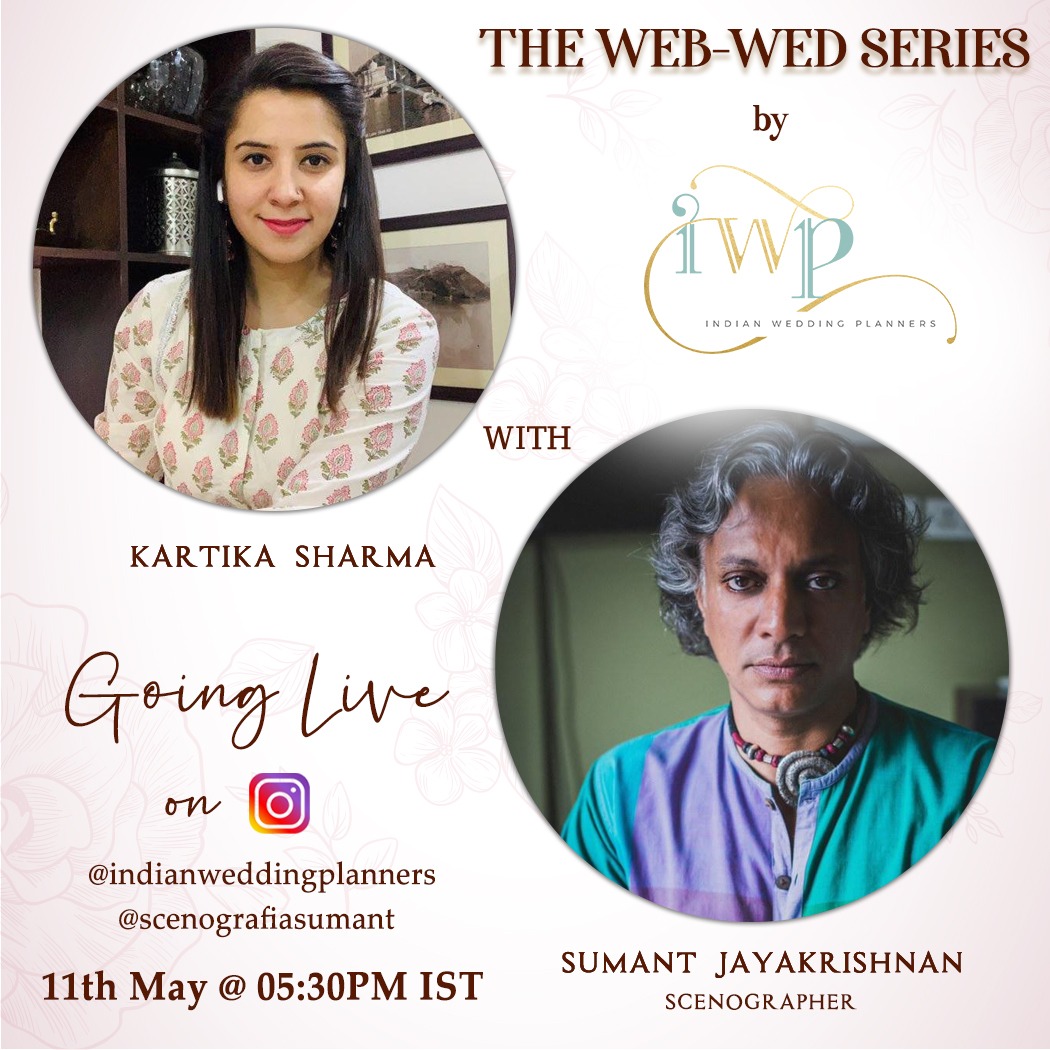 indianweddingg's tweet photo. Joining us for our next live session on 11th May will be the man known for his awe inspiring installations and wedding set up designer - Suman Jaykrishnan.😍
.
.
Tune in Indian Wedding Planners tomorrow , 11th May at 5:30pm for an interactive session.
.
#webwedseries https://t.co/SkavyJiSdk