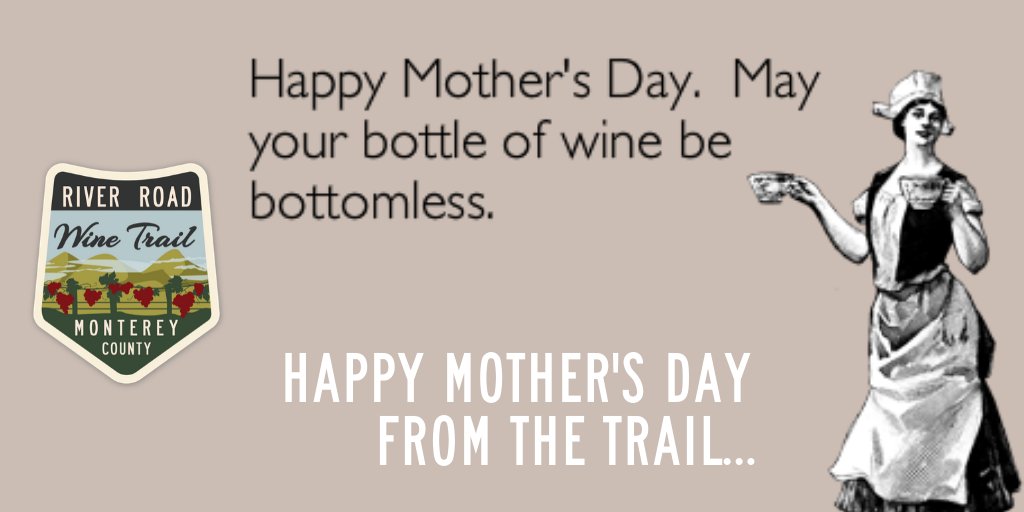 River Road Wines (@riverroadwines) on Twitter photo Happy Mother's Day to all the moms we cannot greet at our wineries today. Know we are thinking of you today..and always! Here's to you....cheers!
#riverroadwinetrail <a href="/ManzoniVineyard/">Manzoni Vineyards</a> <a href="/OdonataWines/">Odonata Wines</a> <a href="/PessagnoWine/">Pessagno Winery</a> <a href="/PumaRoad/">Puma Road Winery</a> <a href="/hahnwines/">Hahn Wines</a> <a href="/SchiedWine/">Scheid Wine</a> <a href="/ChaloneVineyard/">Chalone Vineyard</a> Happy Mother's Day to all the moms we cannot greet at our wineries today. Know we are thinking of you today..and always! Here's to you....cheers!
#riverroadwinetrail <a href="/ManzoniVineyard/">Manzoni Vineyards</a> <a href="/OdonataWines/">Odonata Wines</a> <a href="/PessagnoWine/">Pessagno Winery</a> <a href="/PumaRoad/">Puma Road Winery</a> <a href="/hahnwines/">Hahn Wines</a> <a href="/SchiedWine/">Scheid Wine</a> <a href="/ChaloneVineyard/">Chalone Vineyard</a>