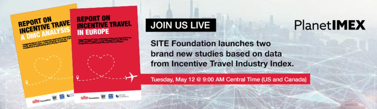 MiekEgberts's tweet photo. Only 24 hours from the Launch of SITE Foundation Report on Incentive Travel in Europe. Join us Tuesday 12 May 2020 #planetimex #ITII #incentivetravel #eventprofs #europe #data @SITEGlobal @IMEX_Group   https://t.co/qFYd7nu0tU https://t.co/Gb8fYx4ZVj