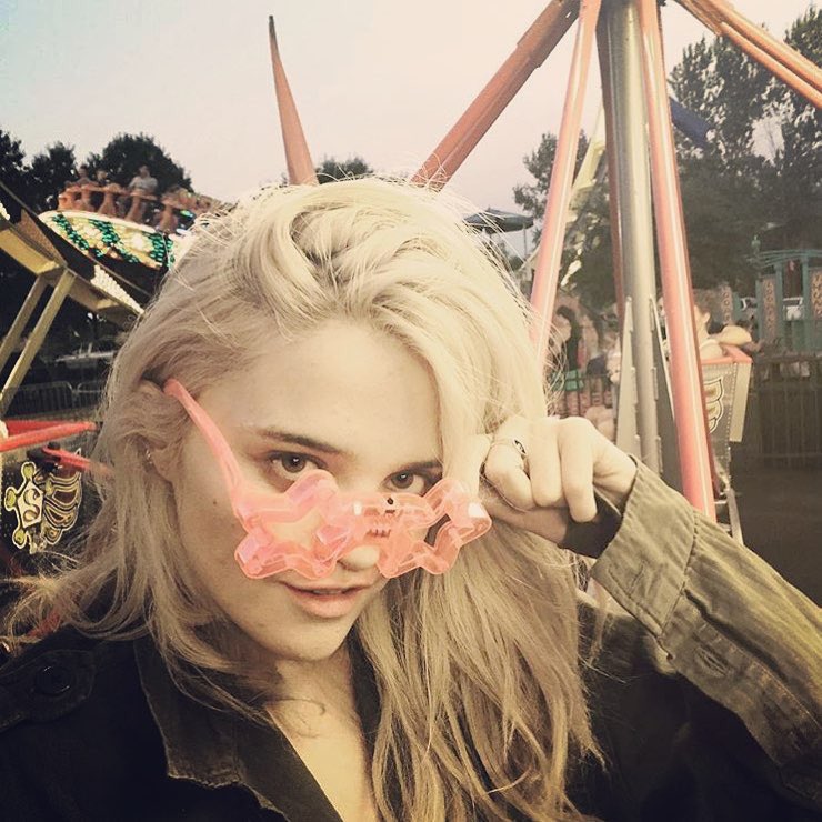 blonde 2015: sky was back to serving with her blonde hair again, shooting constantly with marissa kaiser, promoting her jimmy choo fragrance and shooting for paco rabanne