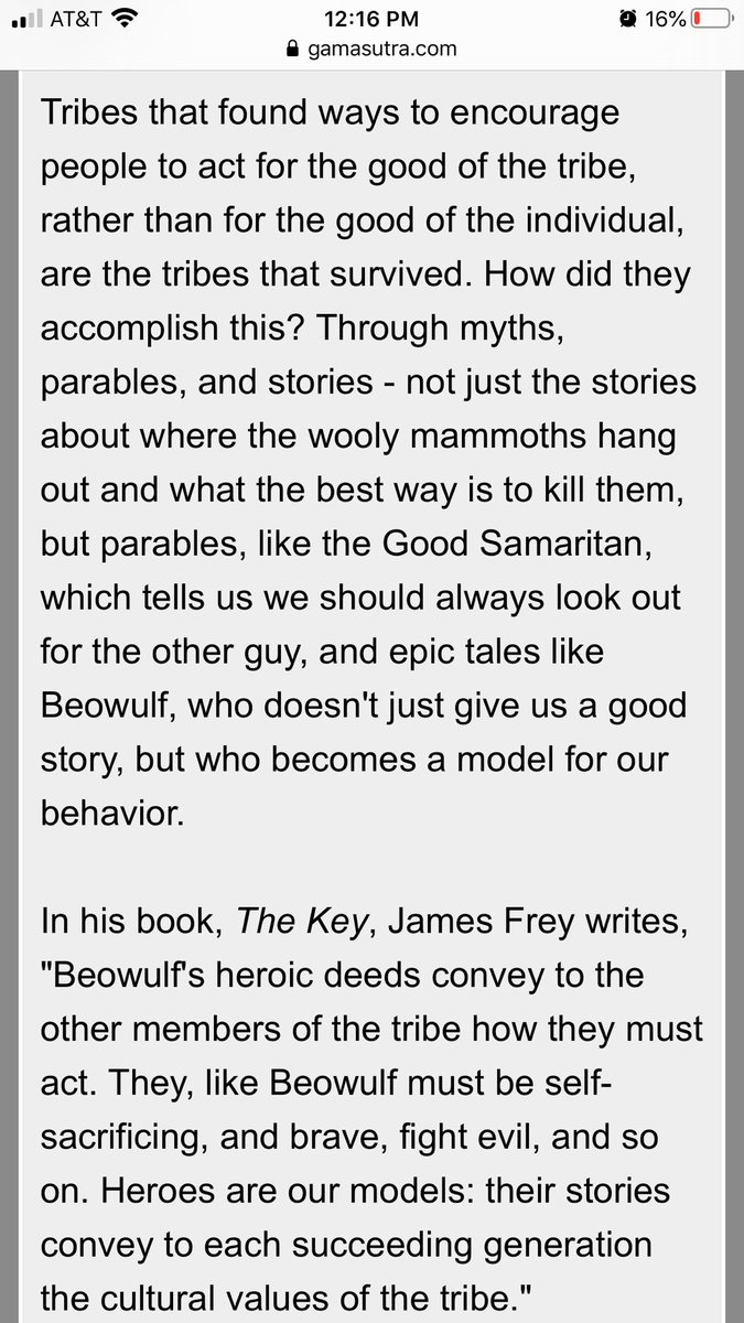 I don’t know if that’s true, or if it could even be verified, but that would mean the hero’s journey, and myth in general, may extend beyond the realm of entertainment and language, to biology, psychology, and even evolution.