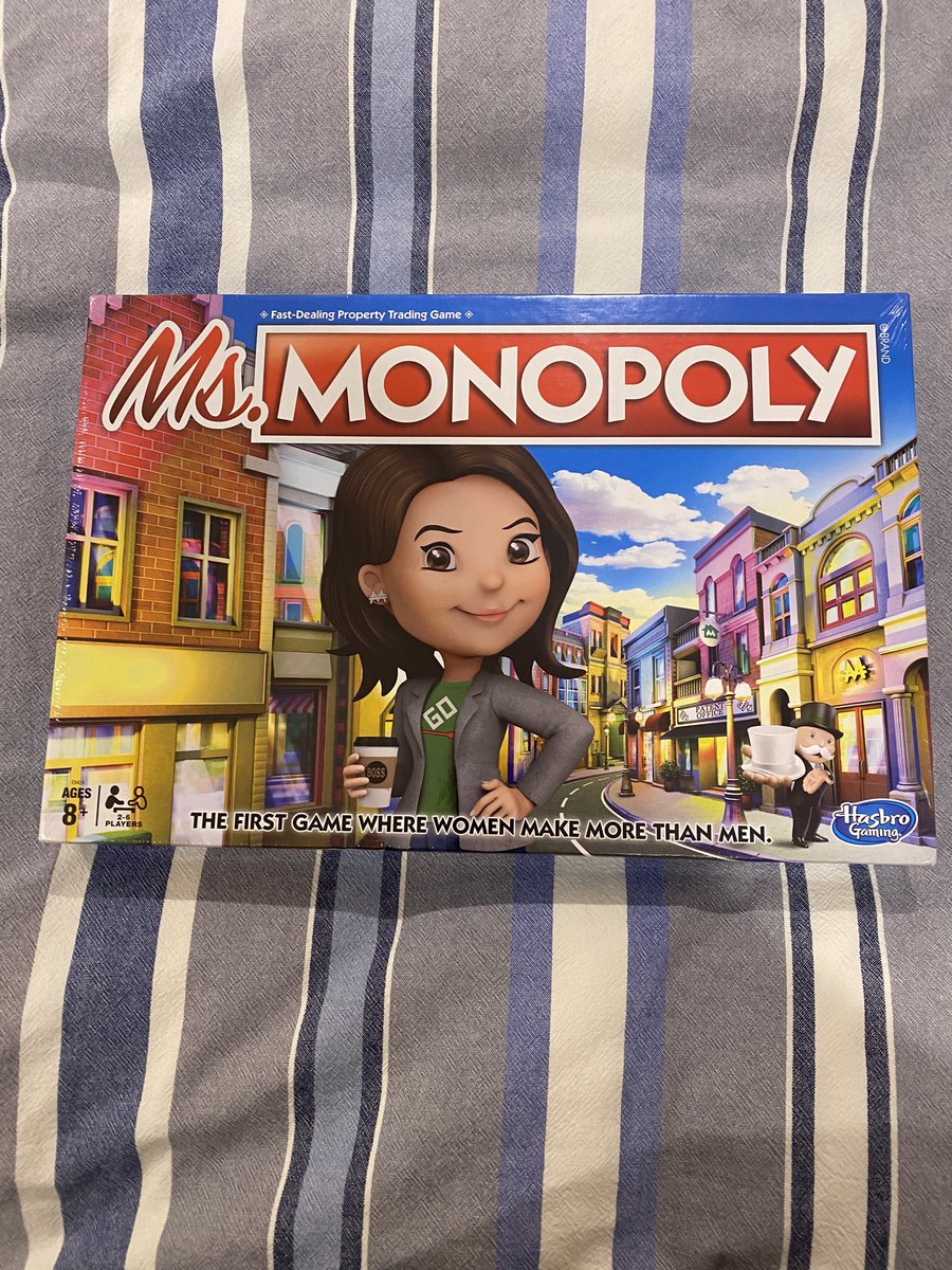 I have a lifetime ban from Monopoly after a beach week incident almost a decade ago. Which made this epic surprise gift from  @kaysteiger an even more incredible troll than for most people 1/X