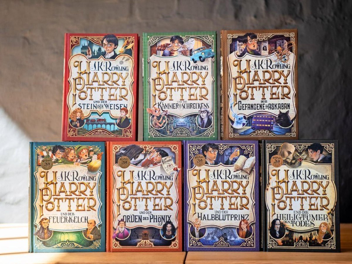 As edições comemorativas de 20 anos de Harry Potter na Alemanha parecem enciclopédias. Simplesmente lindas!