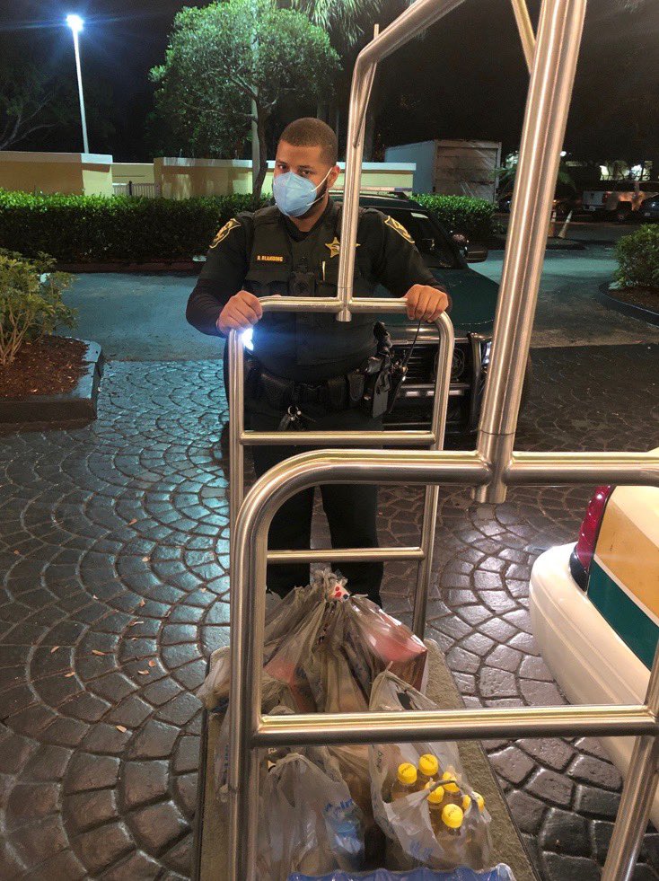 Deputies Blanding and Reyes from the Lauderdale Lakes district responded to a call of a suspicious car in a parking lot. What they found inside a mother and her six-year-old son sleeping. They got the mother and her son a hotel room for the week and food to last a while.