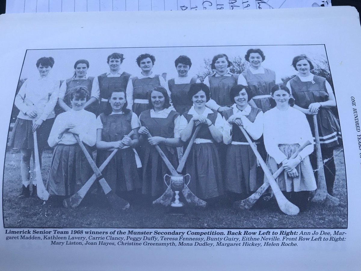 Picture 4 is of the Limerick Camogie Senior team of 1968 who were winners of the Munster Secondary Competition! Again the club was represented by Carrie Clancy and Peggy Duffy!  #CantSeeCantBe