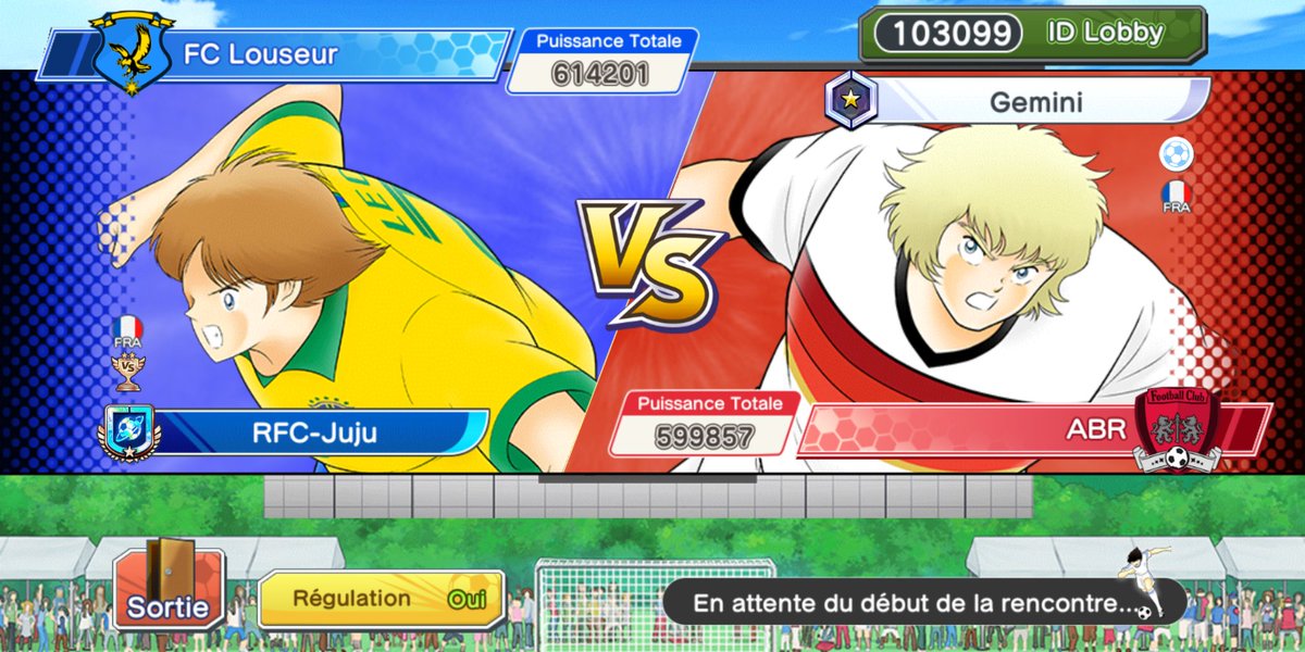 Chris_C_Bass's tweet photo. [FIELD NO ARTIST CUP3] : 
FINALE
Pour cette 3eme édition, nous retrouverons Juju (RFC) et Gemini (FOFO FM) pour une finale aussi Sud-Am vs Europe. 
#CaptainTsubasaDreamTeam  #CTDT #TsubasaDT #FNACup https://t.co/aa6lp5yGw0