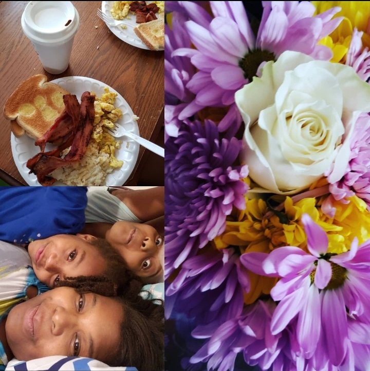 Br08dwaysGF's tweet photo. My babies made me breakfast and my dear estranged spouse brought me flowers and a card (thank you)...it is a great day! #FirstTimeCooks #Flowers #HappyMothersDay #LoveMyFamily https://t.co/G7FpVFxOBC