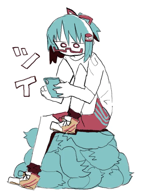 特定の色使って塗るやつ真似してこういうことじゃないよなってなった絵みて 