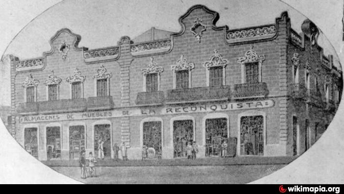 El edificio de Muebles La Reconquista. Taller, almacén y tienda.