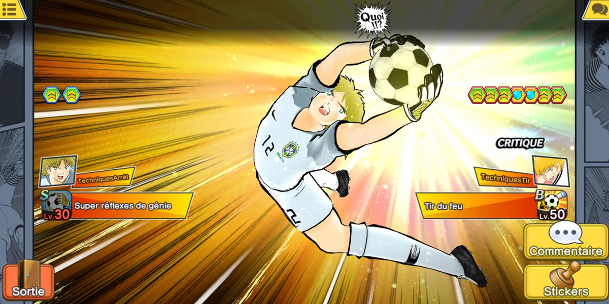 Chris_C_Bass's tweet photo. [FIELD NO ARTIST CUP3] : 
FINALE 
C'est un arrêt de Salinas !  Il relance immédiatement sur le côté pour Sho. Le chinois devance Schneider et frappe !!! C'est le buuuut !  1-0 à la 90eme minutes de jeu. Victoire de Juju (RFC)
#CaptainTsubasaDreamTeam  #CTDT #TsubasaDT #FNACup https://t.co/vC7gw4umNL