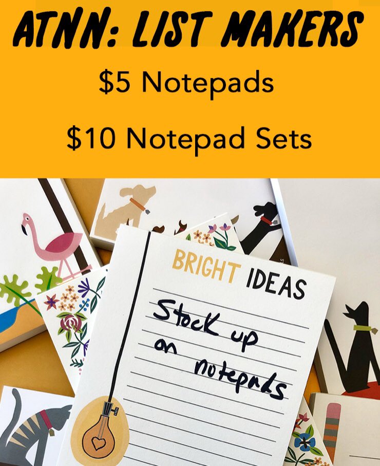 R_Nichols's tweet photo. Attn: List Makers: $5 notepads &amp; $10 notepad sets for a limited time https://t.co/8fXkDaqcoQ #listmaker #getorganized #notepad #sale #stationeryaddict https://t.co/XGBCU3oo8s
