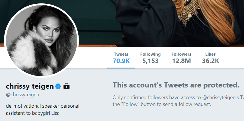 Locking when you have 12.8 million followers is one of the funniest things you can do on here.