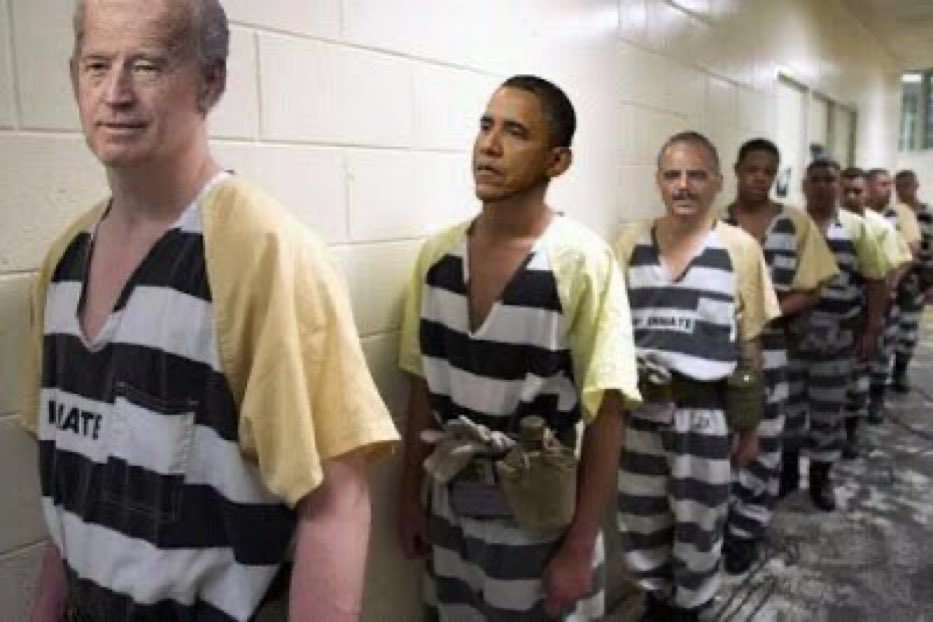 Engman65's tweet image. I think Orange jumpsuits look better on them!  #ObamaGate
