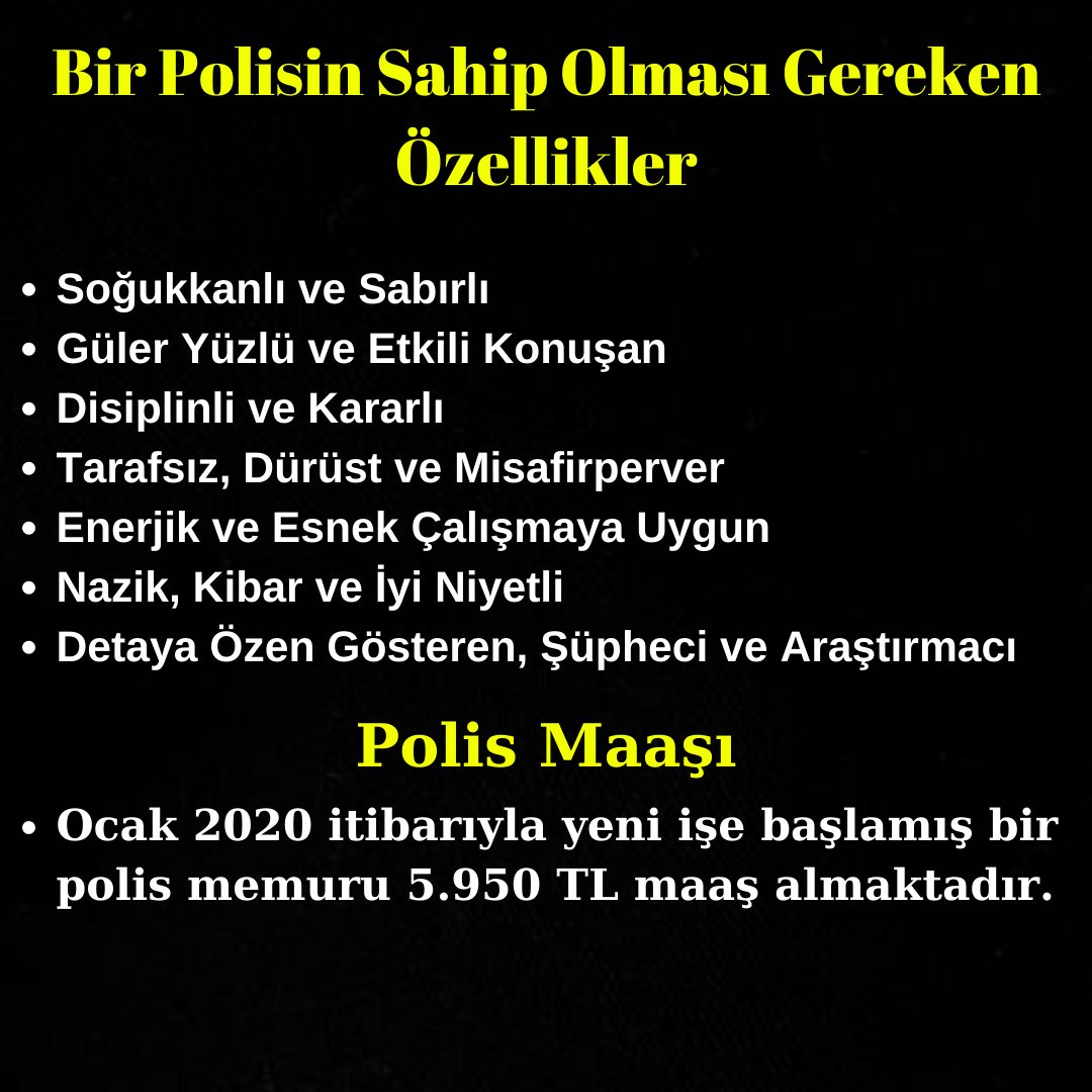 Polislik mesleğine dair bilgilerimizi derledik.
#Kariyer #Polis