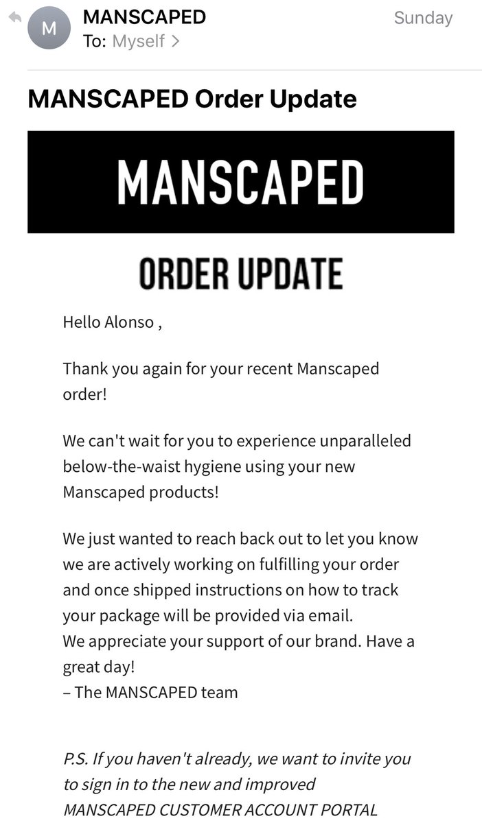 4. 12 days later I received an “Order Update” email which didn’t actually give me an order update.It just told me they were actively working on fulfilling my order Again, no where on the website can you find any information regarding shipping times. Here’s that email: