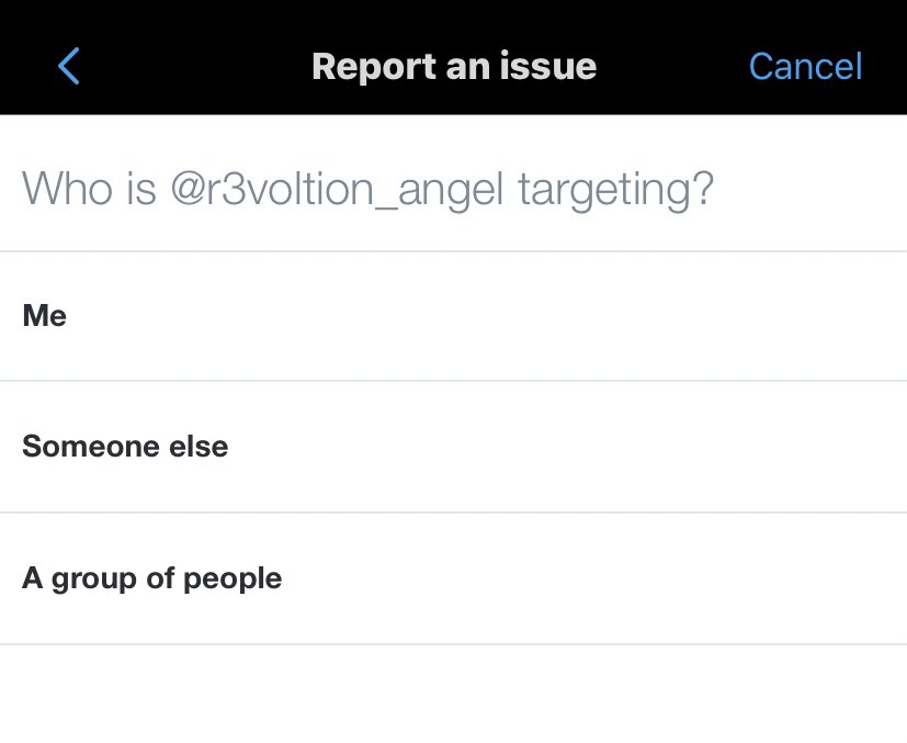 target harassment and hate against a protected category-for targeted harassment, “someone else”for protected category, “a group of people” (as in races, sexualities & genders)