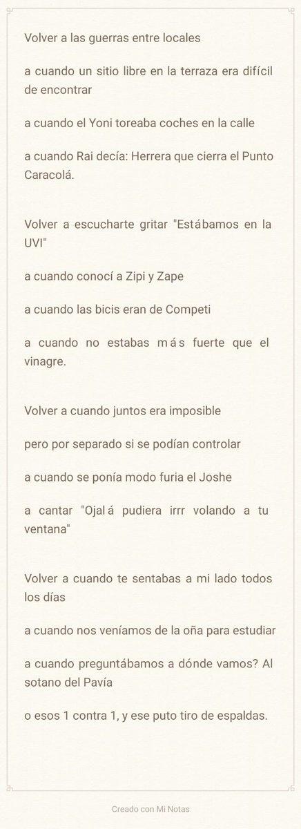 josehc18's tweet photo. Durante esta cuarentena hice unos apuntes de recuerdos, que sólo unos pocos lo entenderán. 

Espero que te sientas identificado con algún verso, amigo. 

Volver. https://t.co/U7w1VJ5i6O